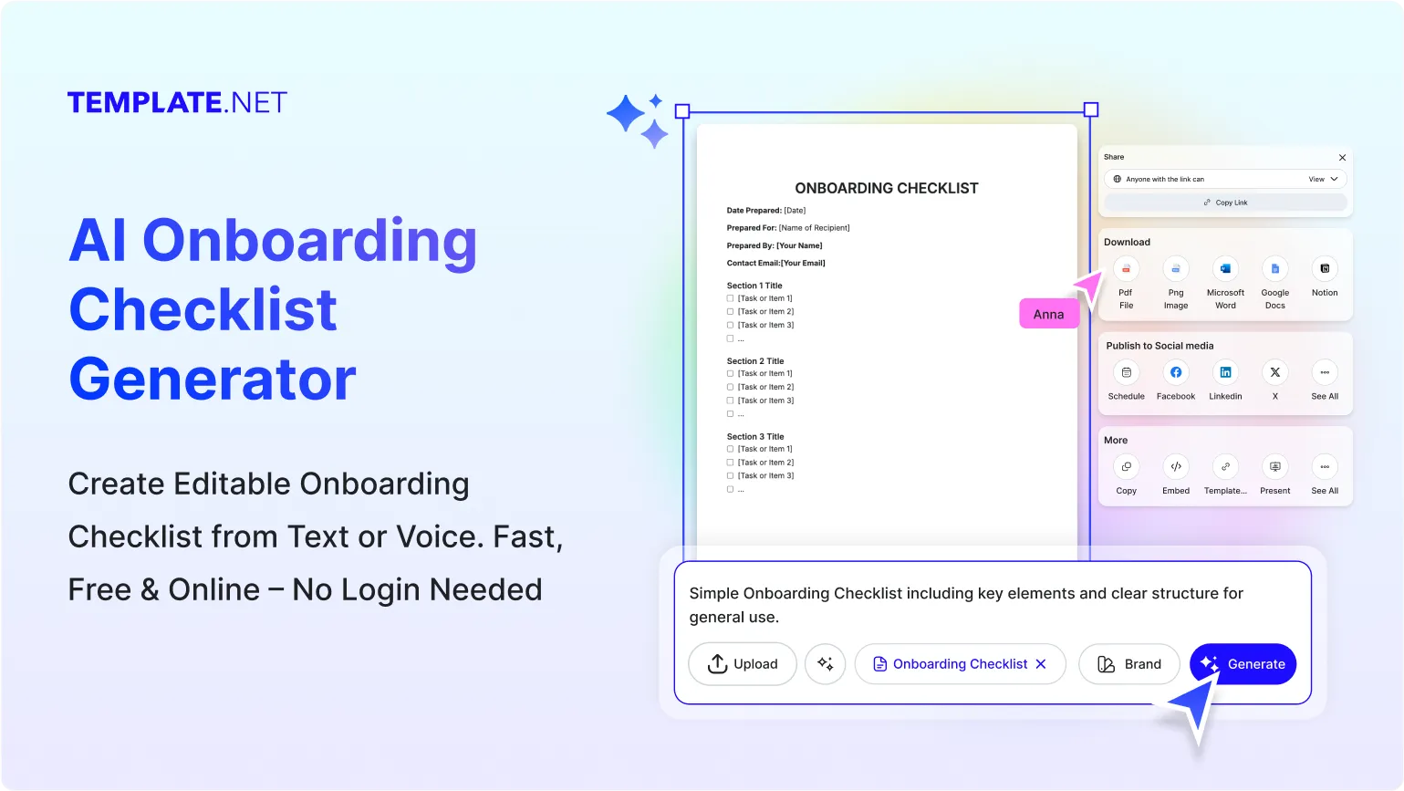 Free AI Onboarding Checklist Generator, Free Onboarding Checklist Maker Online